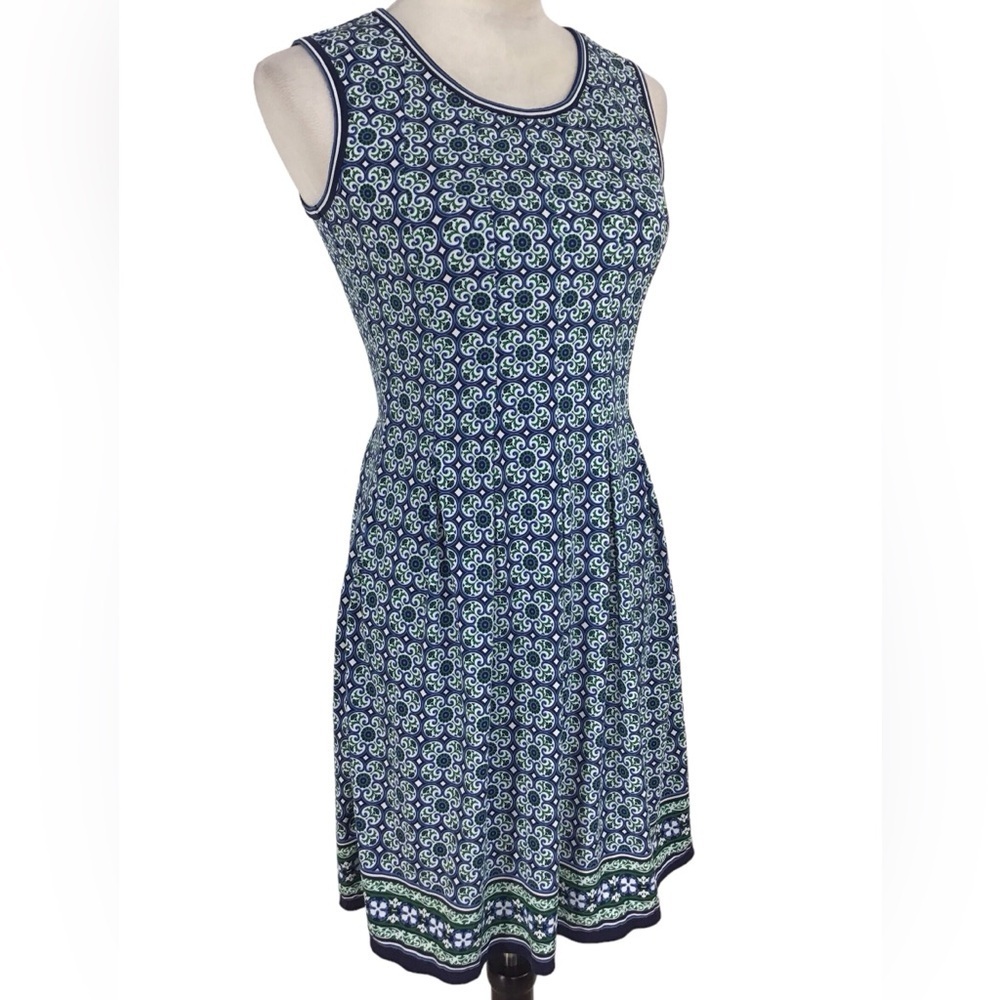Max Studio Green Blue Sleeveless Fit & Flare Dress Size XS - Picture 3 of 8